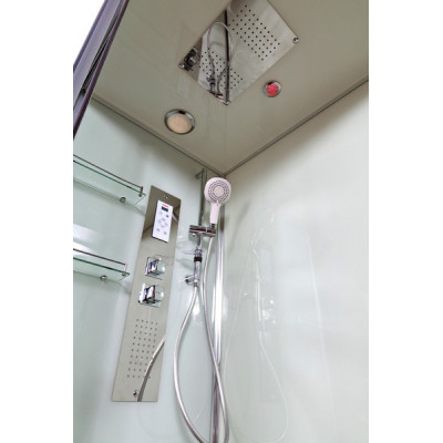 Душевая кабина 120x90x220 DTO Z120KERAVASTEAM, с электрикой и паром, прозрачное стекло, профиль хром 
