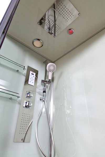 Душевая кабина 120x90x220 DTO Z120KERAVASTEAM, с электрикой и паром, прозрачное стекло, профиль хром 