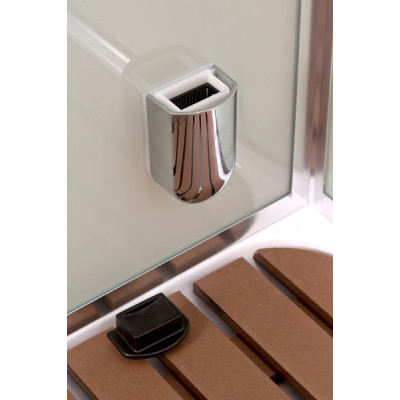 Душевая кабина 120x90x220 DTO Z120KERAVASTEAM, с электрикой и паром, прозрачное стекло, профиль хром 