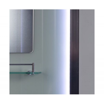 Душевая кабина 80x80x205 DTO D08SLED, с крышей, с электрикой, с LED подсветкой, матовое стекло, профиль хром