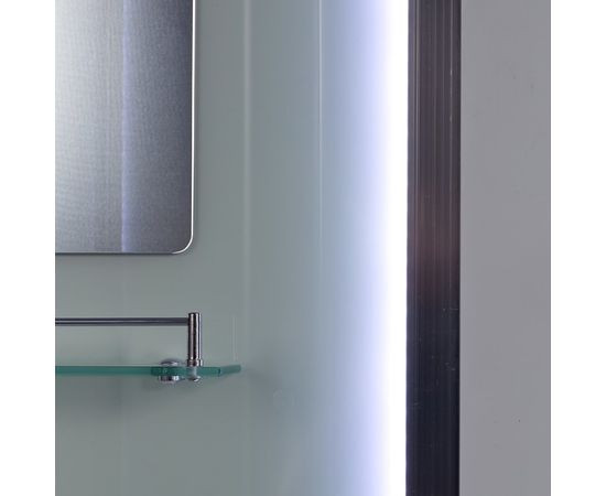 Душевая кабина 80x80x205 DTO D08SLED, с крышей, с электрикой, с LED подсветкой, матовое стекло, профиль хром