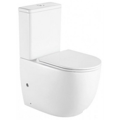 Унитаз-компакт с сиденьем микролифт белый SantiLine SL-5016