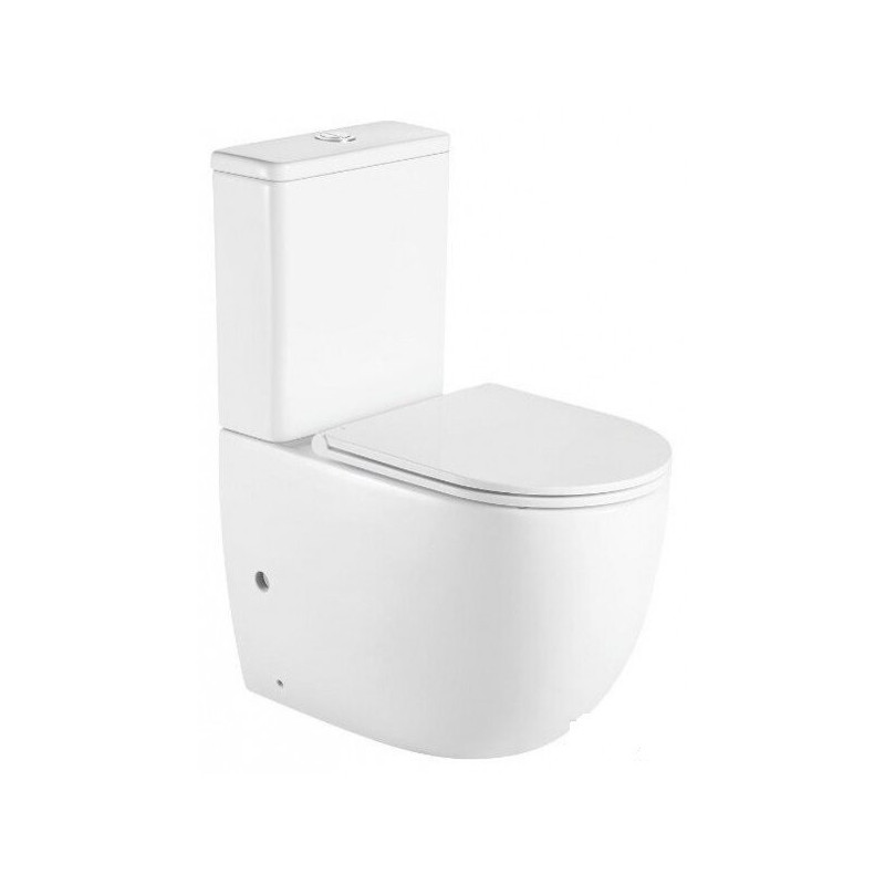 Унитаз-компакт с сиденьем микролифт белый SantiLine SL-5016