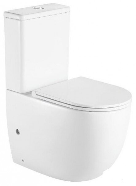 Унитаз-компакт с сиденьем микролифт белый SantiLine SL-5016