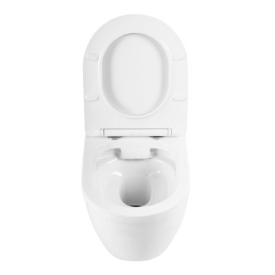 Унитаз подвесной безободковый Belbagno LOTO BB070CHR/SC с сиденьем в комплекте