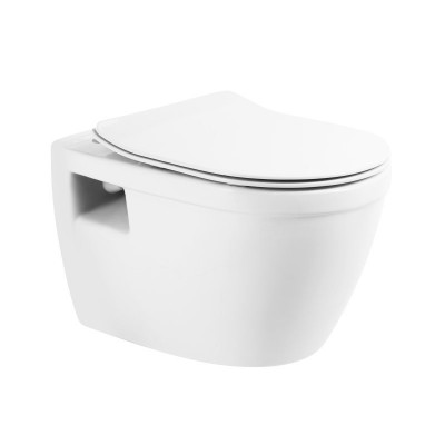 Унитаз подвесной безободковый Belbagno LOTO BB070CHR/SC с сиденьем в комплекте
