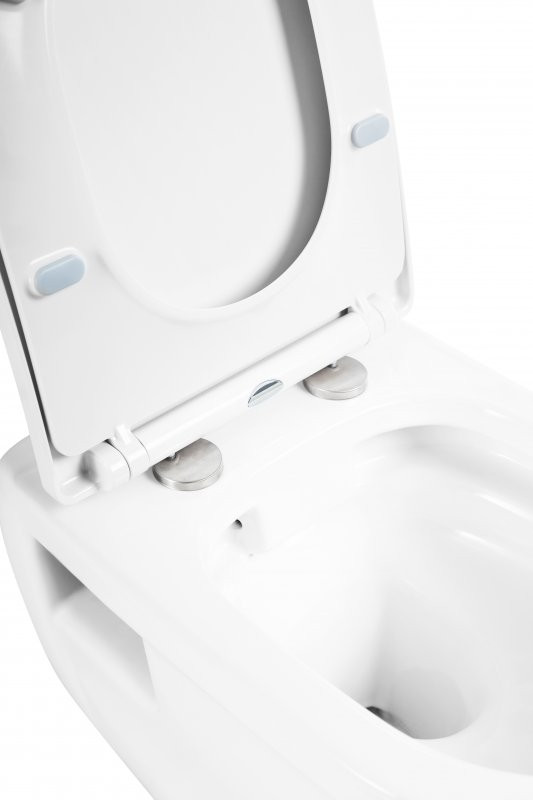 Унитаз подвесной безободковый Belbagno LOTO BB070CHR/SC с сиденьем в комплекте