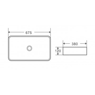Раковина накладная белая 67.5х38x12см Welt Wasser WW SK ELBACH 2250 MW