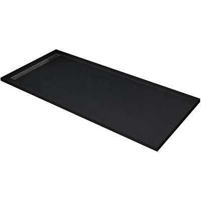 Душевой поддон из искусственного камня черный 100х90см Welt Wasser WW TRS 10090 STONE-BL