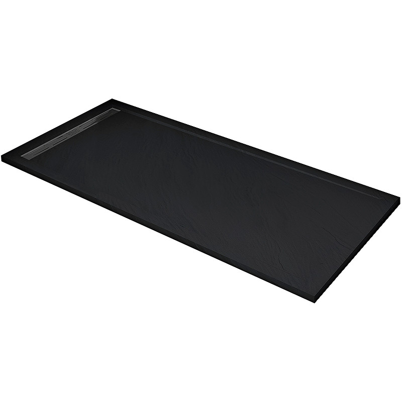 Душевой поддон из искусственного камня черный 100х90см Welt Wasser WW TRS 10090 STONE-BL