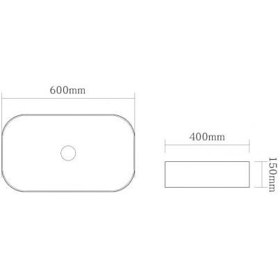 Раковина на столешницу белая 60x40.5x14.5см SantiLine SL-1017MW