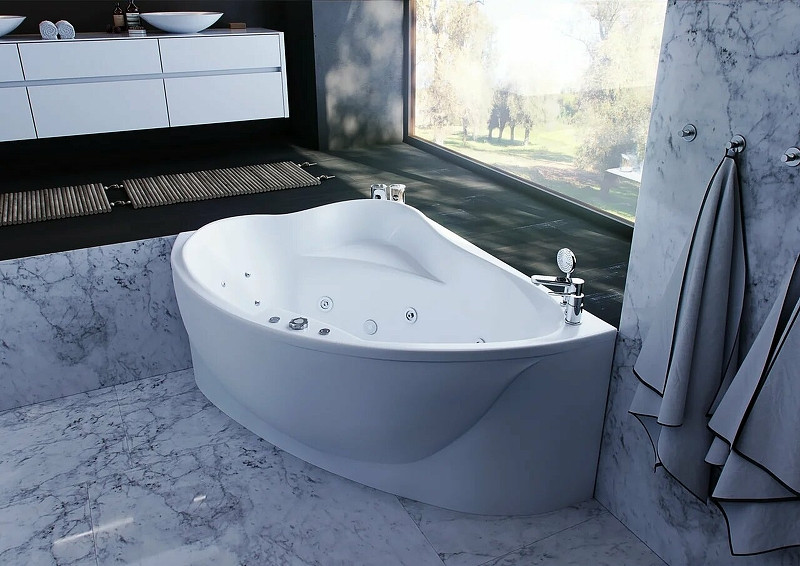 Акриловая ванна белая 158x119см левая Aquatek Альтаир ALT160-0000067
