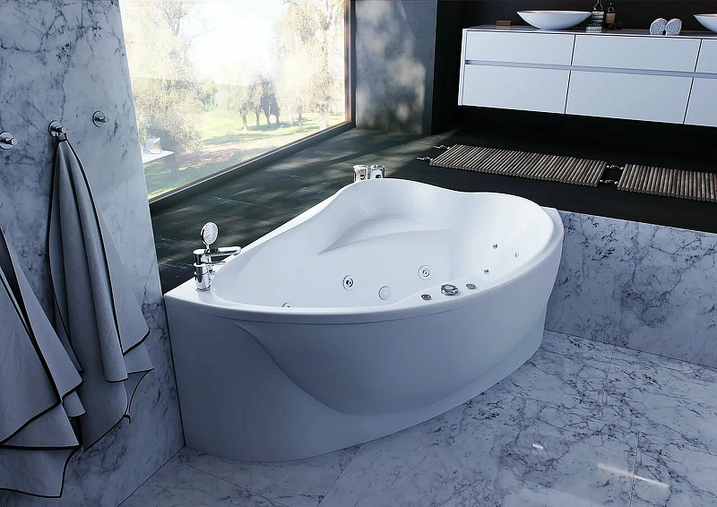 Акриловая ванна белая 158x119см правая Aquatek Альтаир ALT160-0000047