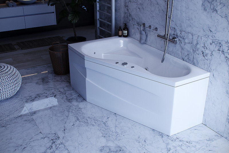Акриловая ванна белая 170x95см левая Aquatek Медея MED180-0000037
