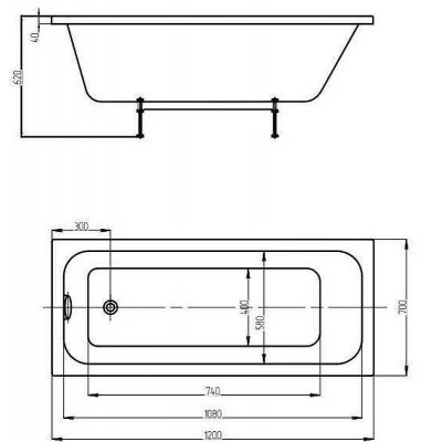Акриловая ванна белая 120x70см Aquatek Мия MIY120-0000001