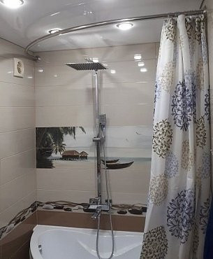 Карниз для ванной дуга 146х146см хром Aquatek KARN-0000012