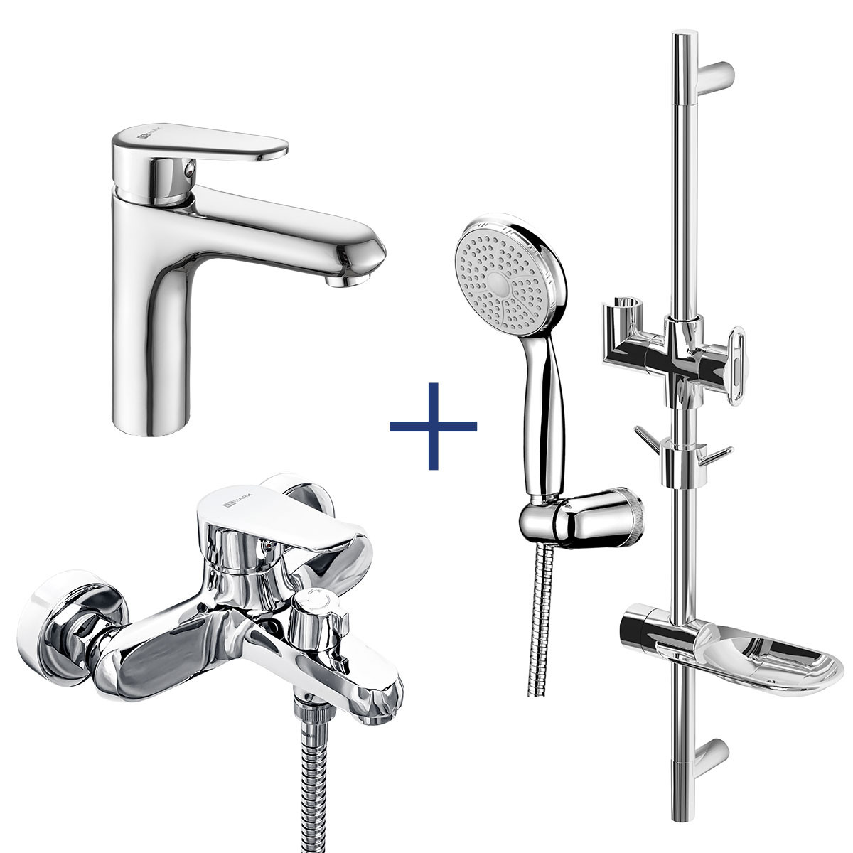 Комплект смесителей хром Lemark Point LM0380C
