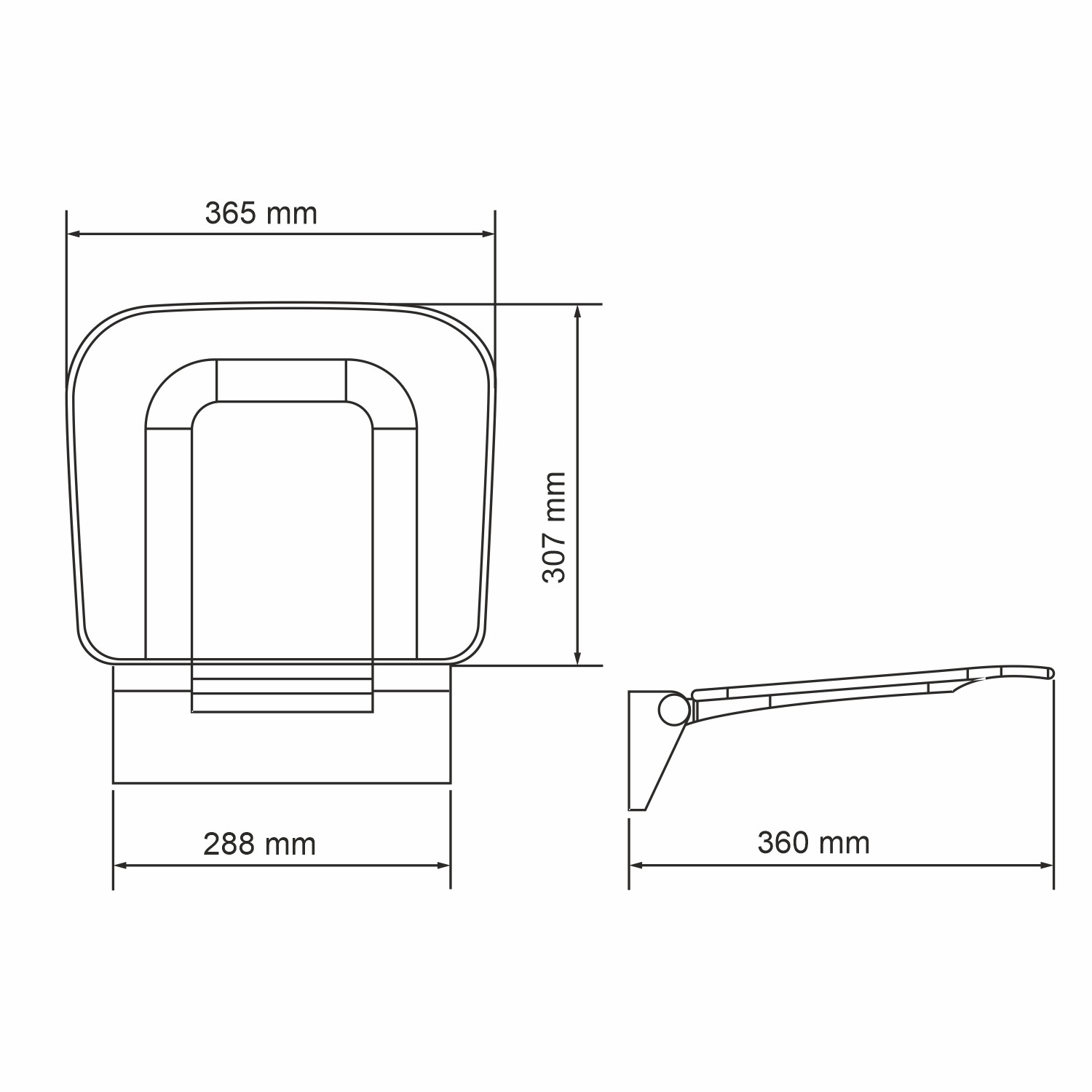 Сиденье для душа WasserKRAFT SS403 белое с микролифтом