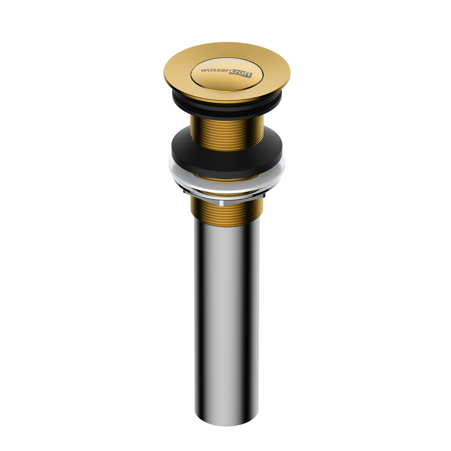 Донный клапан Push-up матовое золото WasserKRAFT A252