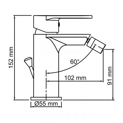 Смеситель для биде белый WasserKRAFT Mindel 8506