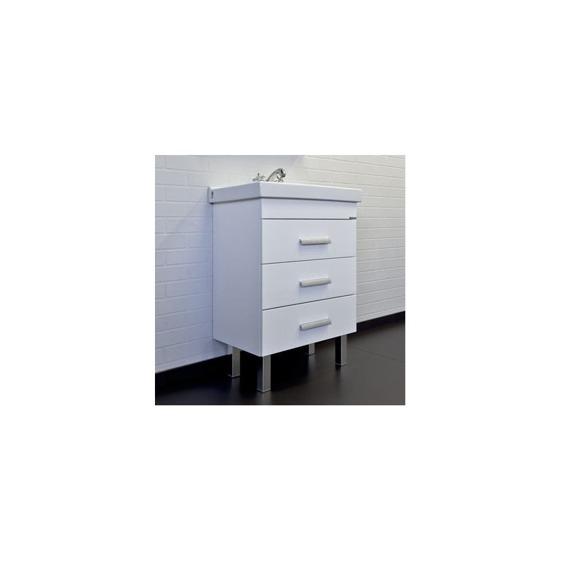 Тумба с раковиной напольная белая 60х86см Comforty Никосия 00-00011160