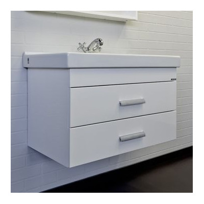 Тумба с раковиной подвесная белая 80х86см Comforty Никосия 00-00011163