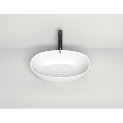 Накладная раковина из камня 56x34 Salini CALLISTA 106 S-Stone (Solix), матовая, белая, 1101206SM