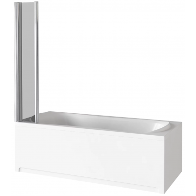 Шторка на борт ванны Good Door SCREEN GR5-120-С-СН 120x140, пятиэлементная складная, профиль хром, прозрачное