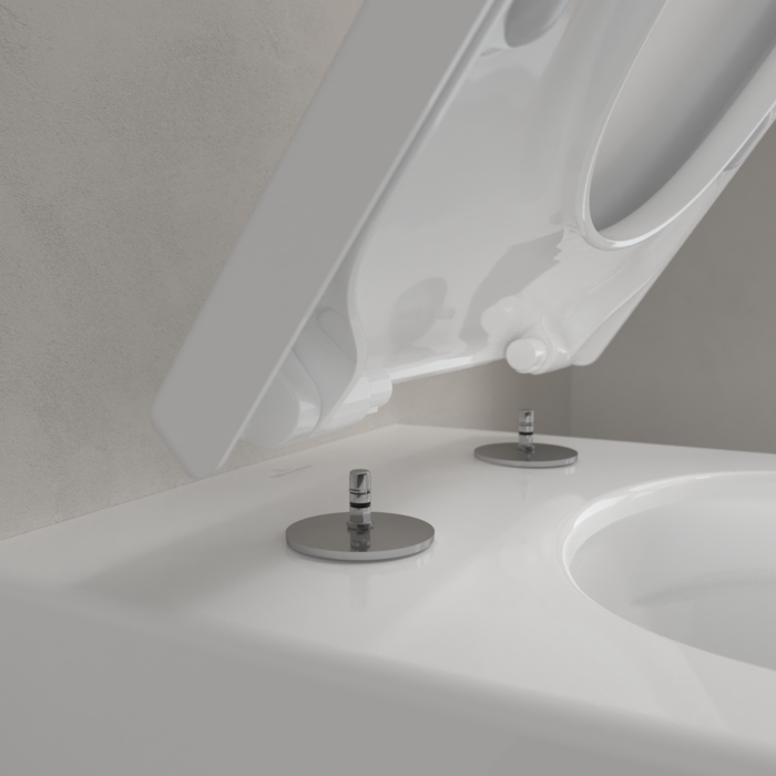 Унитаз подвесной с сидением Villeroy&Boch Subway 3.0, с TwistFlush, Альпийский белый 4670TS01