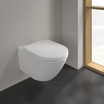 Унитаз подвесной с сидением Villeroy&Boch Subway 3.0, с TwistFlush, Альпийский белый 4670TS01