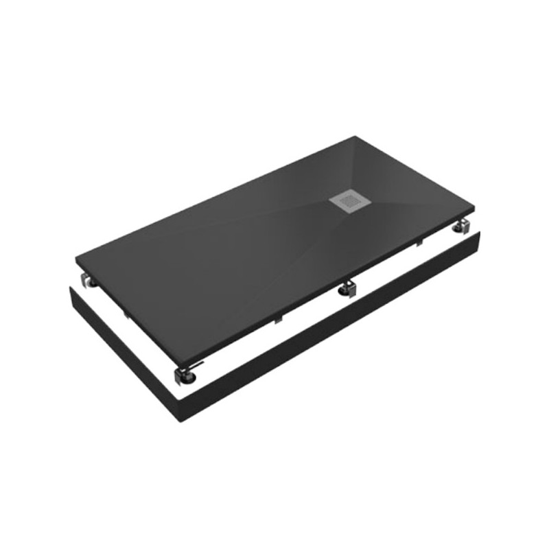 Душевой поддон из искусственного камня 120х90см черный Good Door Essentia ЛП00093