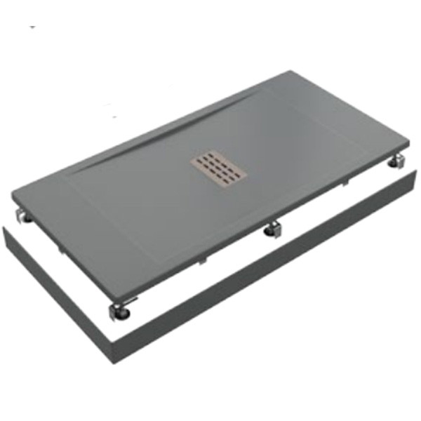 Душевой поддон из искусственного камня 140х90см графит Good Door Flow ЛП00107
