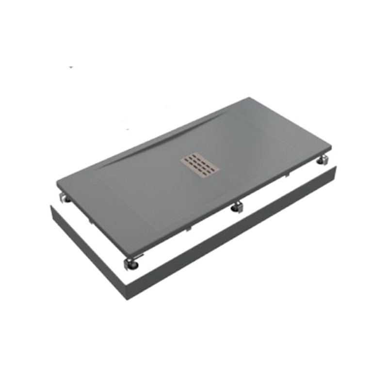 Душевой поддон из искусственного камня 160х80см графит Good Door Flow ЛП00109