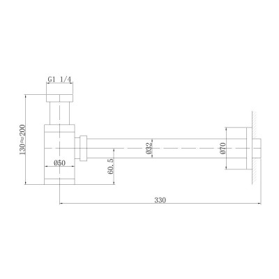 Сифон для раковины хром Abber AF0030
