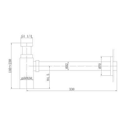 Сифон для раковины золото Abber AF0031G
