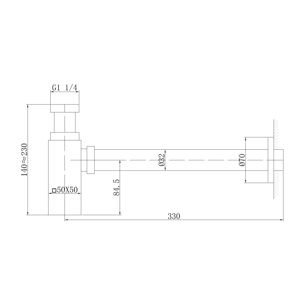 Сифон для раковины золото Abber AF0031G