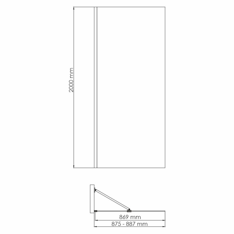Душевая перегородка 90х200см золото WasserKRAFT Aisch 55W39
