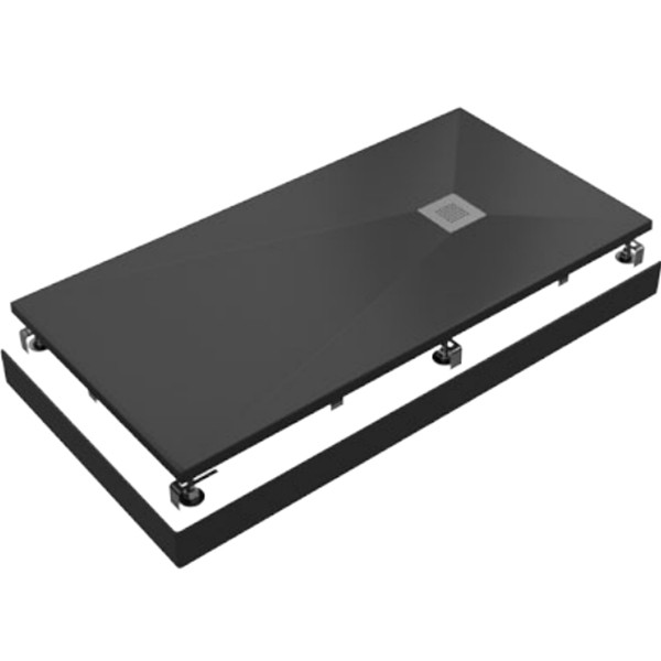 Душевой поддон из искусственного камня 160х90см черный Good Door Essentia ЛП00099
