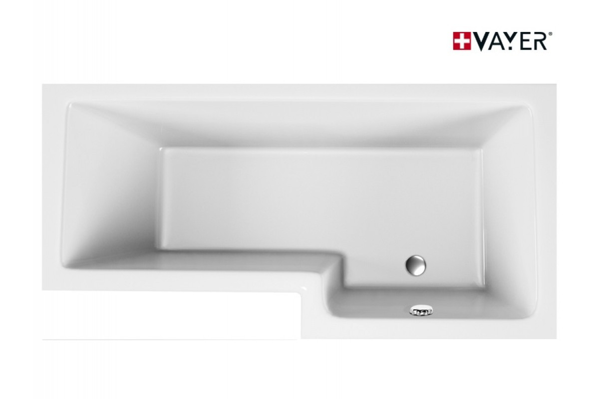 Акриловая ванна белая правая 165x85см Vayer Options Гл000023295