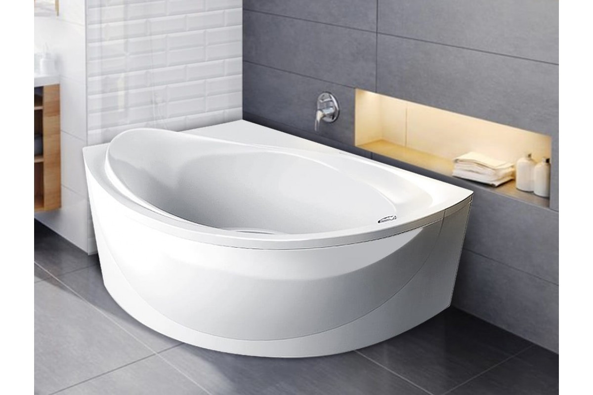 Акриловая ванна белая левая 170x120см Relisan Eco Plus Ибица Гл000023027