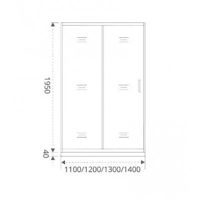 Душевая дверь 110х195см хром GoodDoor Antares АН00001