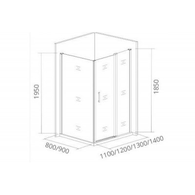 Боковая часть 80х195см хром GoodDoor Antares АН00015