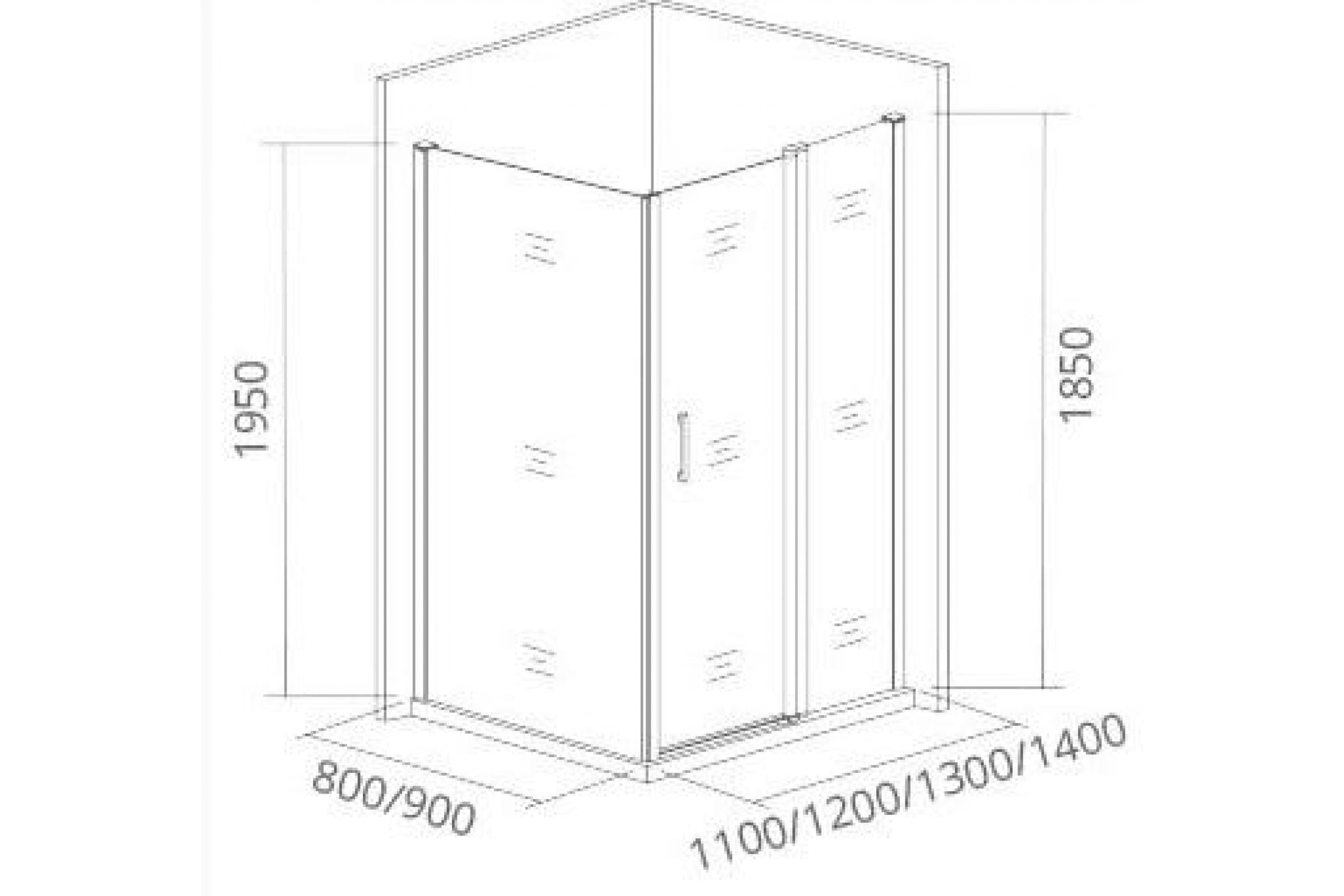 Боковая часть 80х195см хром GoodDoor Antares АН00015