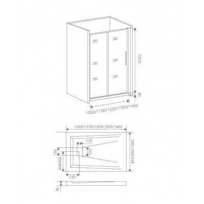 Душевая дверь 130х195см хром GoodDoor Idea ИД00003