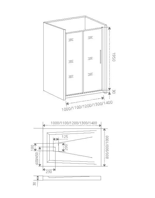 Душевая дверь 130х195см хром GoodDoor Idea ИД00003