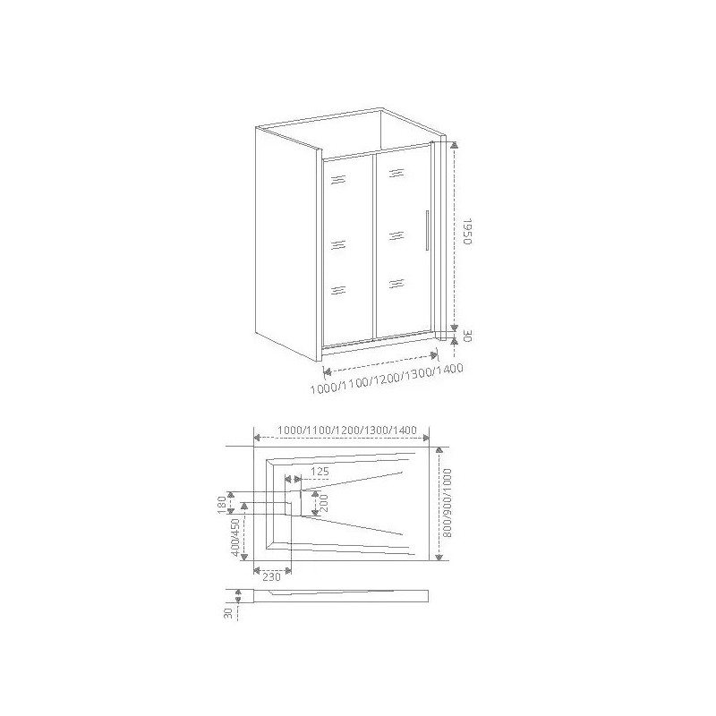 Душевая дверь 140х195см хром GoodDoor Idea ИД00004