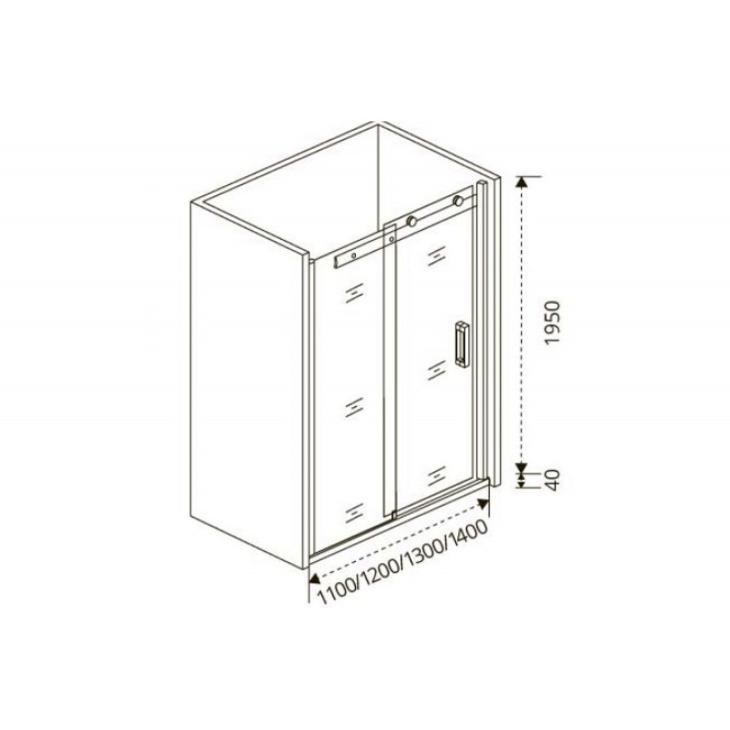 Душевая дверь 120х195см хром GoodDoor Puerta ПУ00005