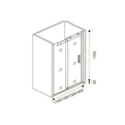 Душевая дверь 140х195см хром GoodDoor Puerta ПУ00007