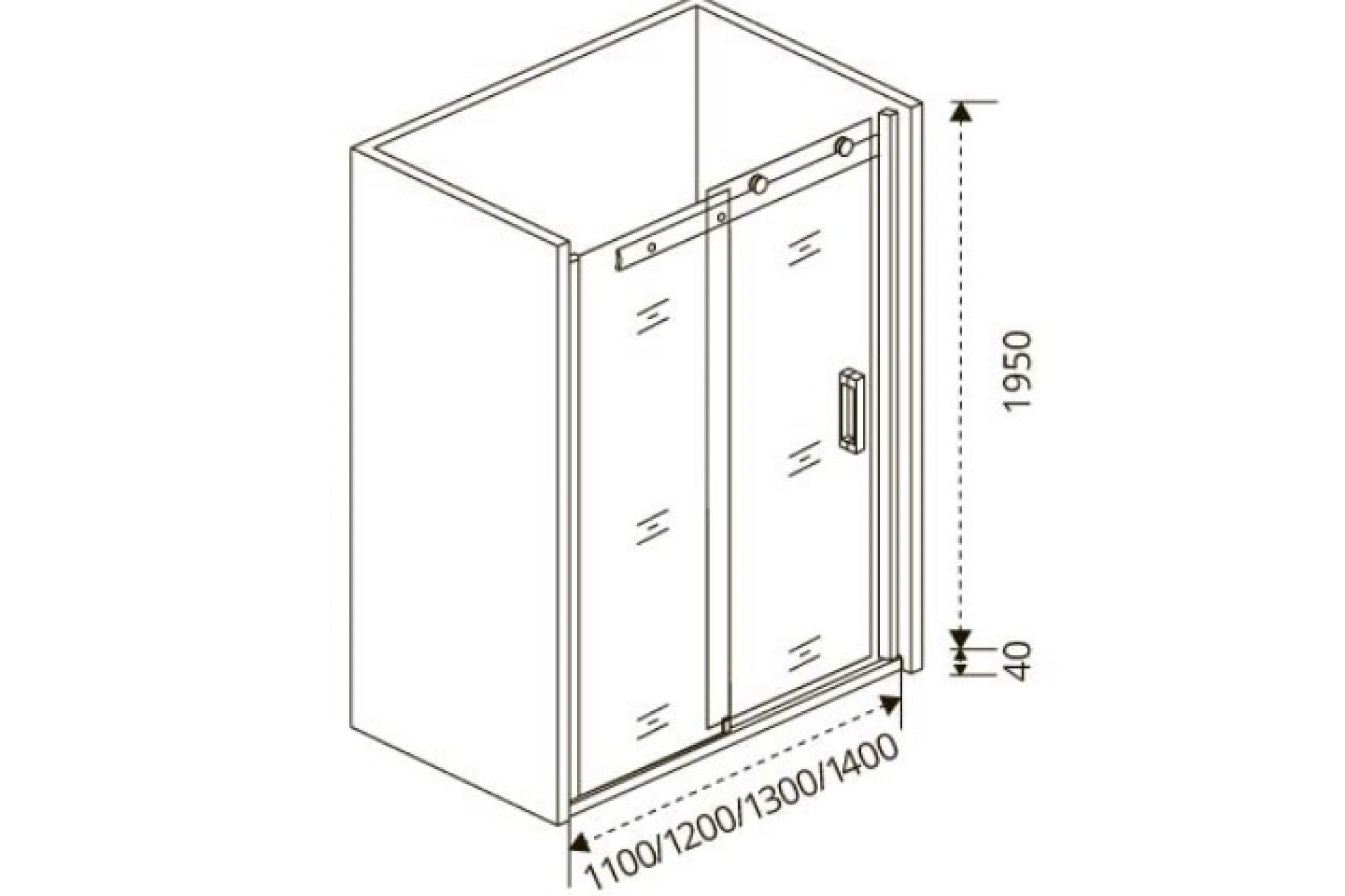 Душевая дверь 140х195см хром GoodDoor Puerta ПУ00007