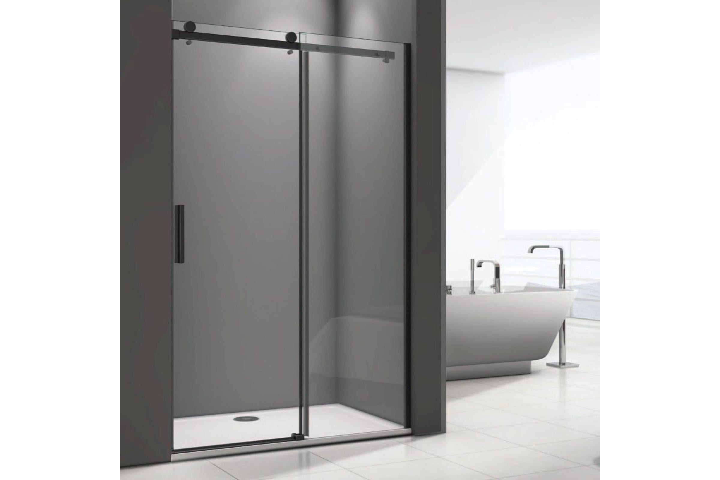 Душевая дверь 120х195см черная GoodDoor Galaxy ГЛ00012